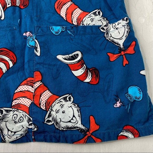Dr. Seuss CAT IN THE HAT medical cotton scrub top size XS - Picture 7 of 15